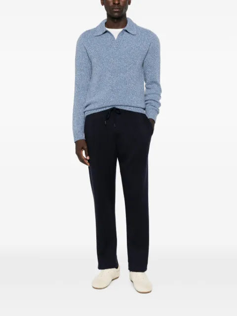 04651 / A TRIP IN A BAG polo-collar sweater