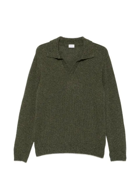 04651 / A TRIP IN A BAG polo-collar sweater