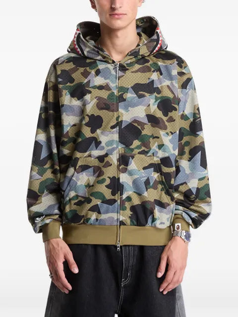 A BATHING APE® Shark Camo-print hoodie