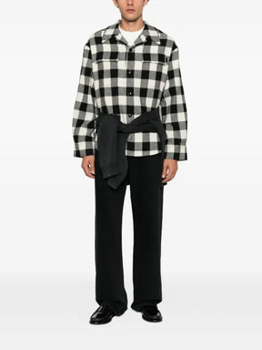 AMI Paris check-pattern button-up shirt