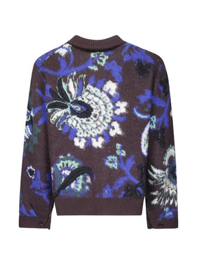 sacai floral-jacquard embroidered jacket