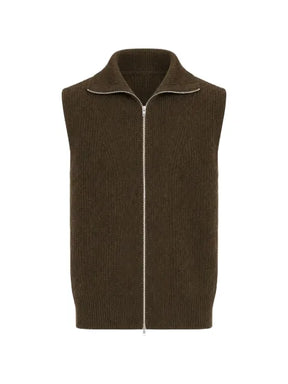 Jil Sander wool zip-up vest