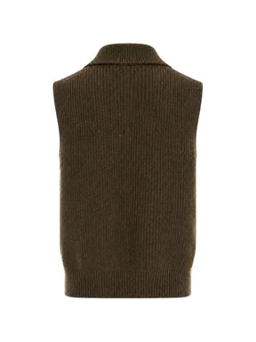 Jil Sander wool zip-up vest