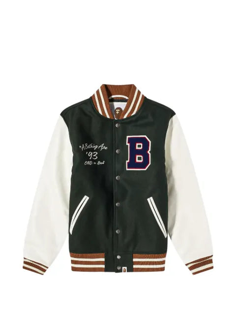 A BATHING APE® x END. Bowling Pins bomber jacket
