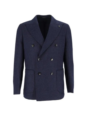Brera double-breasted peak-lapel jacket
