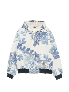 R13 floral-print hooded jacket