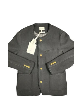 A BATHING APE® collarless wool jacket