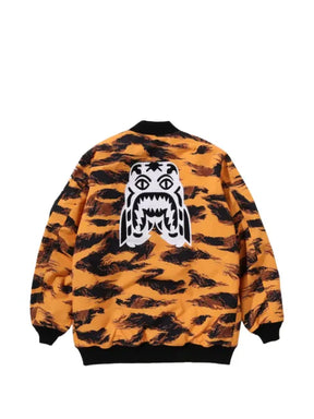 A BATHING APE® Tiger Camo Long MA-1 bomber jacket