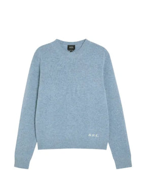 A.P.C. loose grey-blue wool sweater