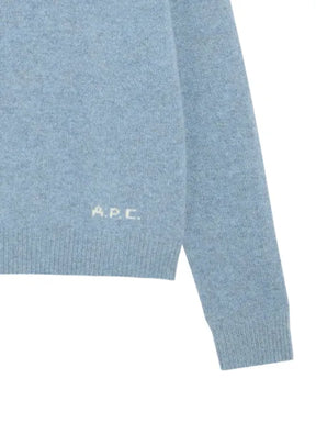 A.P.C. loose grey-blue wool sweater