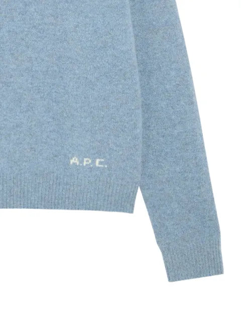 A.P.C. loose grey-blue wool sweater