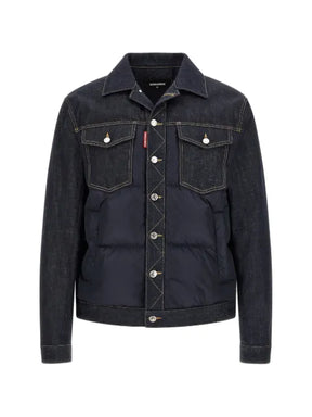 DSQUARED2 hybrid puffer jeans jacket