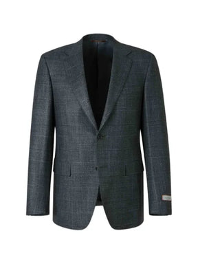 Canali checked single-breasted jacket