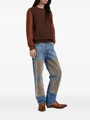 Maison Margiela two-tone wool crewneck
