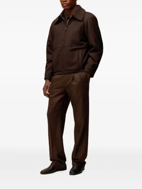 RETORI detachable-collar wool jacket