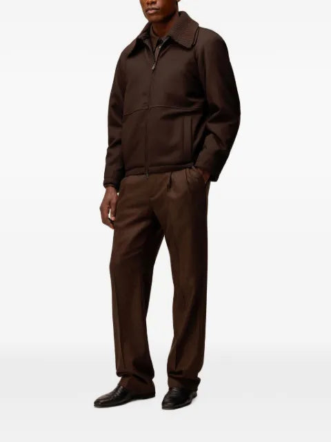 RETORI detachable-collar wool jacket