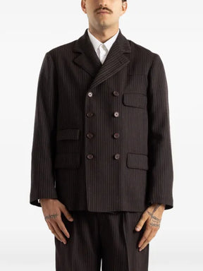 TAIGA TAKAHASHI double-breasted pinstriped jacket