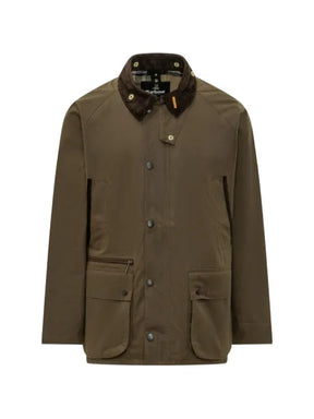 Barbour Bedale waxed-cotton corduroy-collar jacket