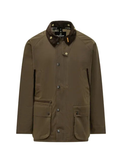 Barbour Bedale waxed-cotton corduroy-collar jacket