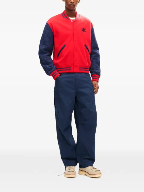 Kenzo Kenzogram embroidered varsity bomber jacket