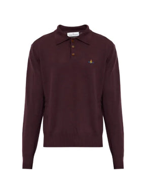 Vivienne Westwood Mark Orb-embroidered wool polo shirt