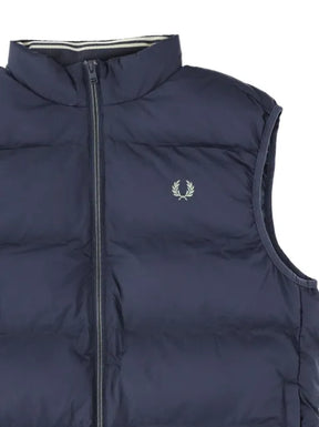 Fred Perry quilted logo-embroidered gilet