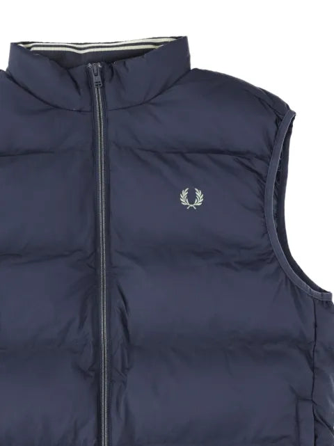 Fred Perry quilted logo-embroidered gilet