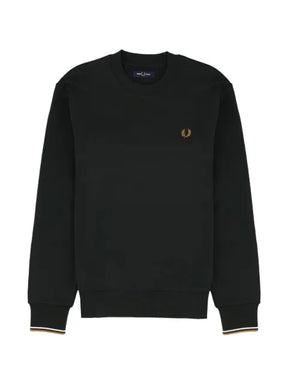 Fred Perry logo-embroidered tipped-cuff sweatshirt