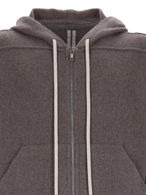 Rick Owens zip-up knit hoodie