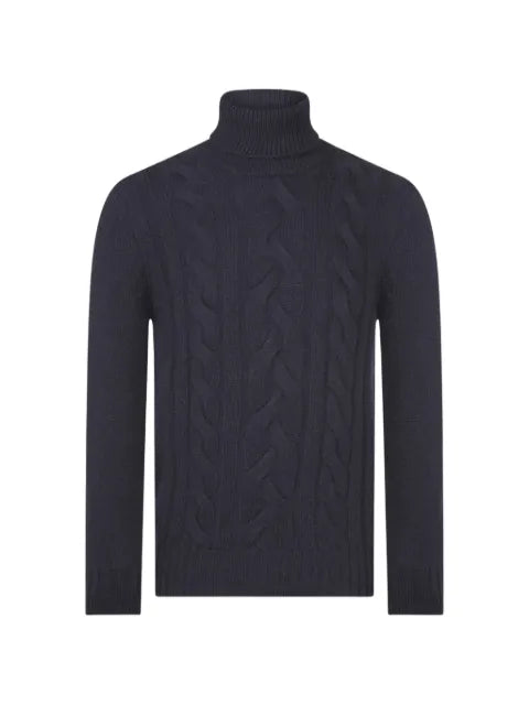 Gran Sasso cable-knit roll-neck sweater