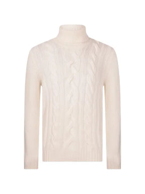 Gran Sasso cable-knit roll-neck sweater