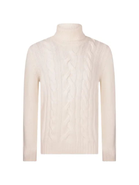 Gran Sasso cable-knit roll-neck sweater