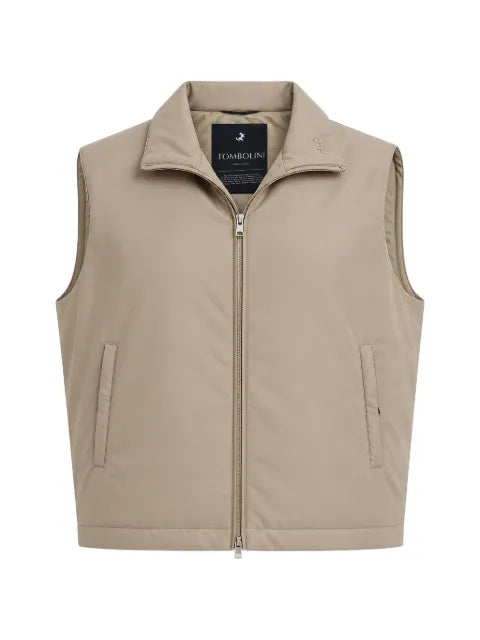 Tombolini logo-plaque zip-up gilet