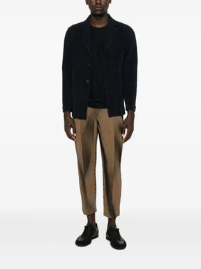 Homme Plissé Issey Miyake pleated notch-lapel blazer
