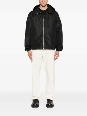 Givenchy windbreaker in polyfaille with givenchy stamp embroidery