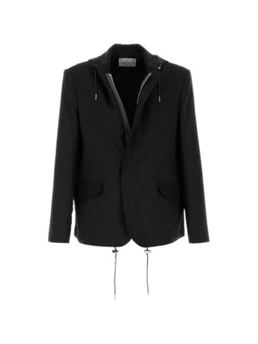 sacai hooded twill jacket