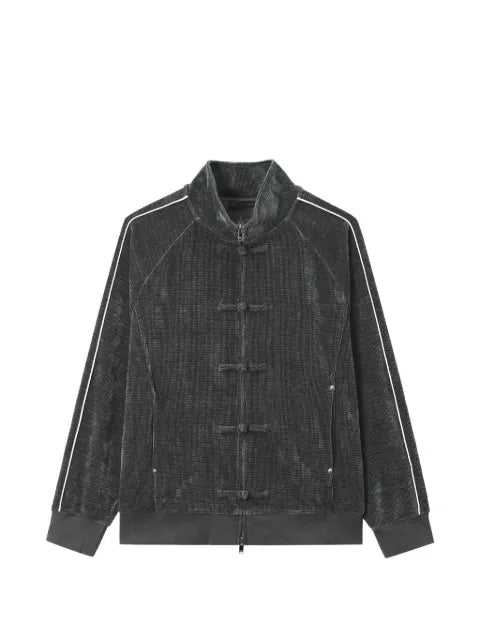 FIVE CM corduroy-effect frog-fastening sweatshirt
