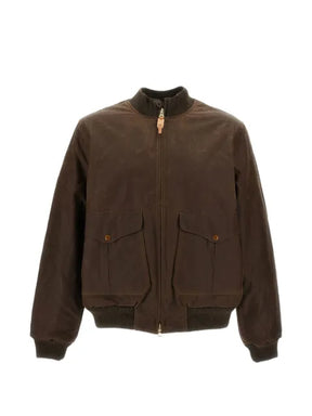 Ceccarelli 7072 New zip-up ribbed-trim bomber jacket