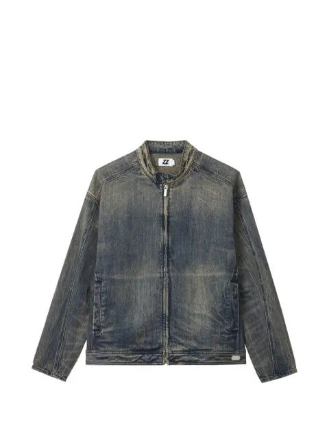 izzue acid-wash denim jacket