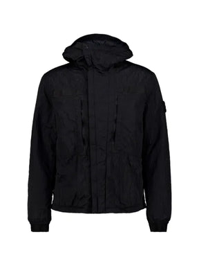Stone Island Q100007 warp rib nylon-TCpadded hooded jacket with anti-drop finish