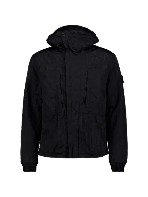 Stone Island Q100007 warp rib nylon-TCpadded hooded jacket with anti-drop finish