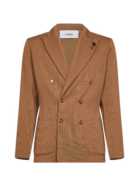 Lardini double-breasted peak-lapel blazer