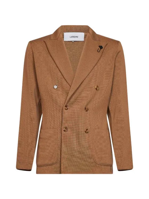 Lardini double-breasted peak-lapel blazer