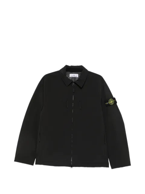 Stone Island logo-patch zip-up jacket