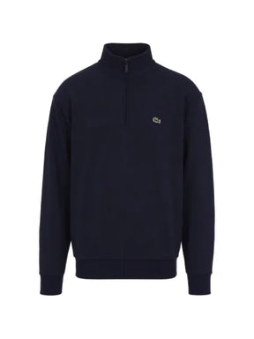 Lacoste quarter-zip logo-patch sweater