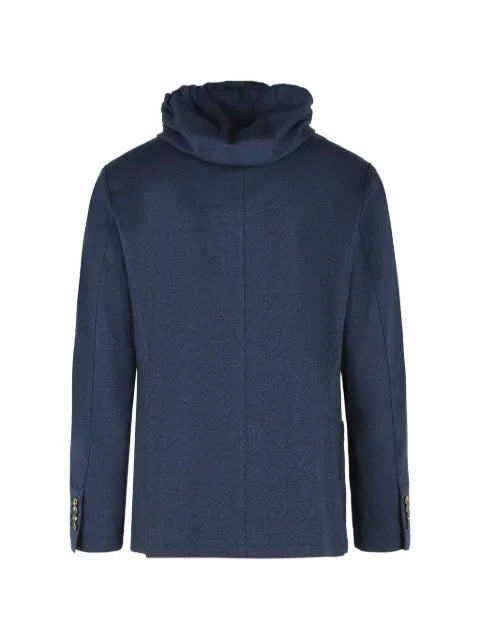 Eleventy herringbone hooded blazer