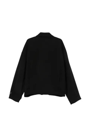 Balmain logo-button spread-collar jacket