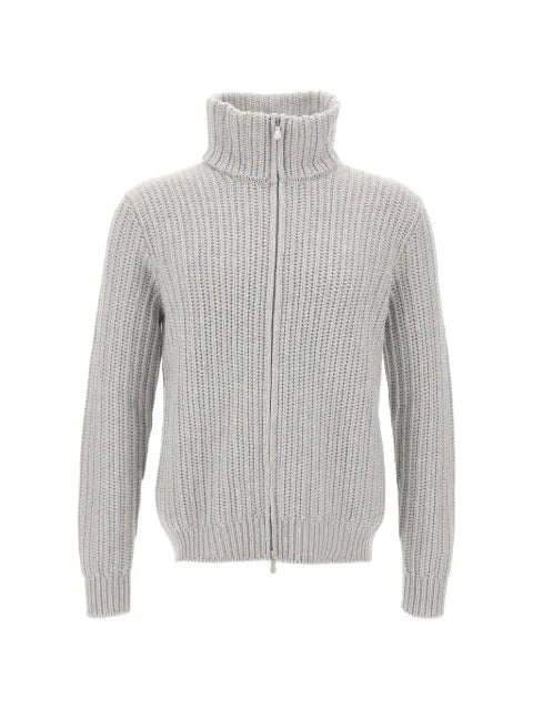 Gran Sasso ribbed-knit zip-up cardigan