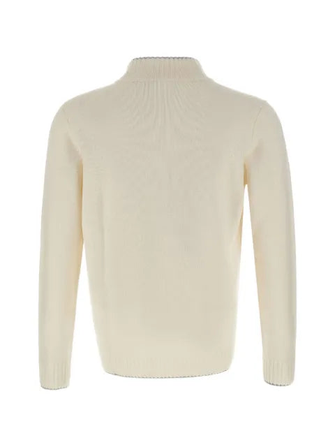 Eleventy ribbed-trim button-up cardigan