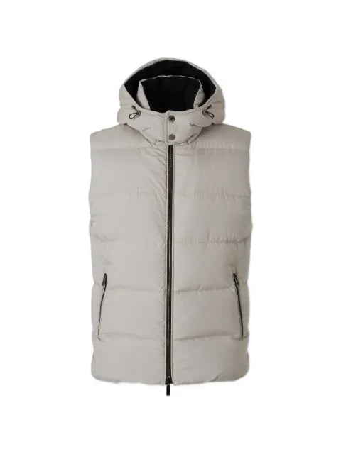 Moorer hooded padded gilet
